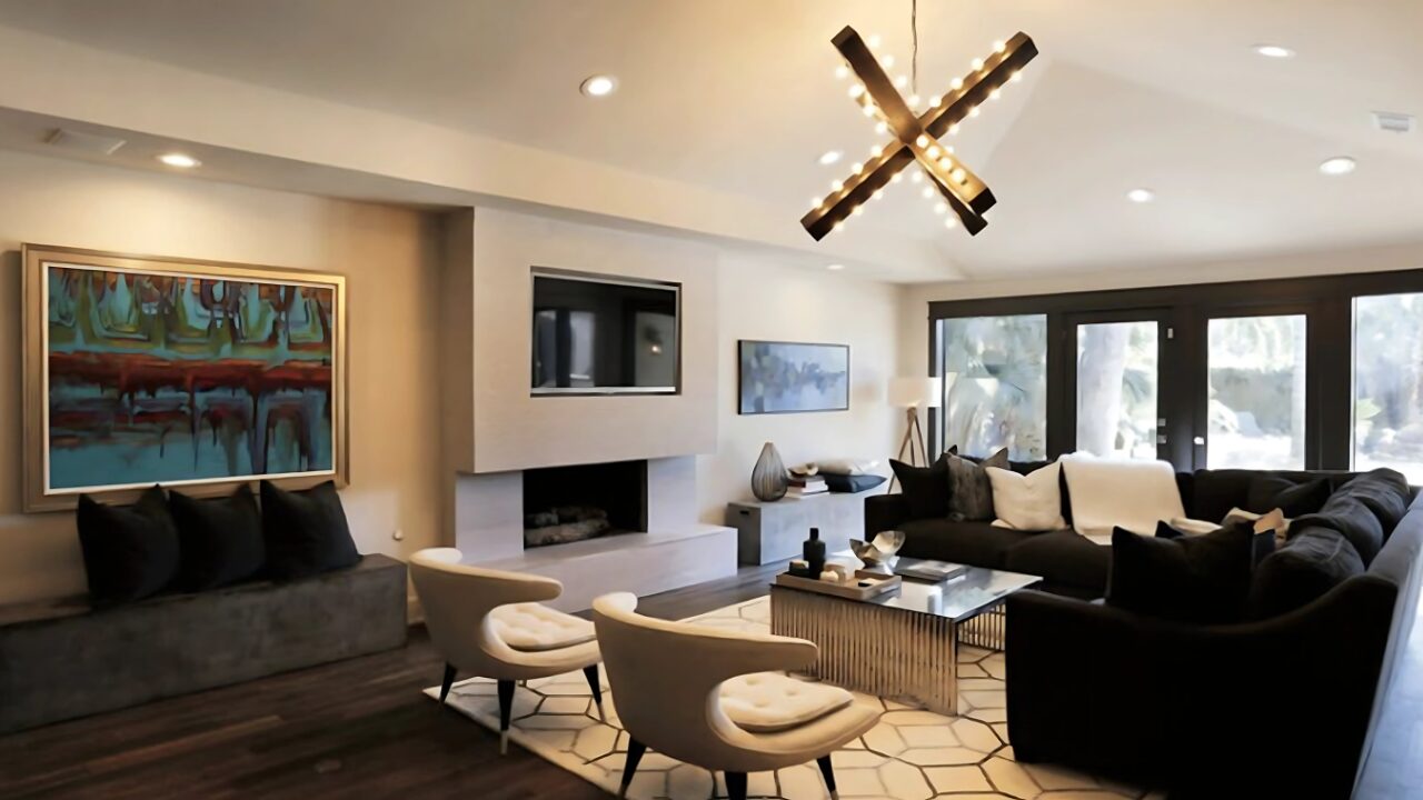 Glam Living Room Design by Aurora Fain